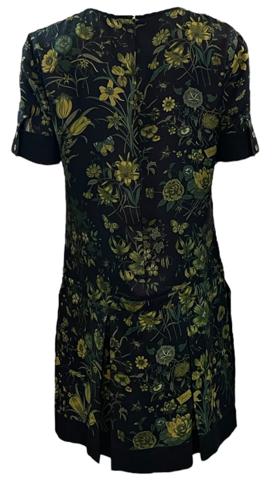  Gucci 2000s Floral Silk Mini Dress with Bamboo Hardware BACK 2 of 6