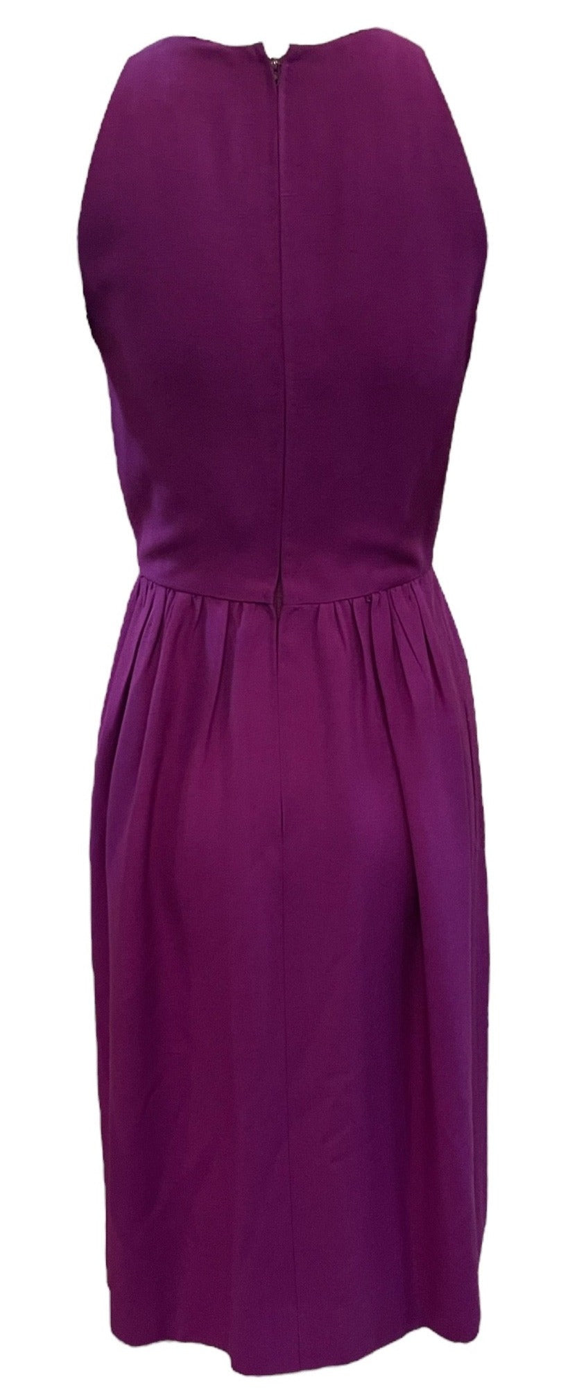 Halston 70s  Purple Linen Dress BACK 2 of 4