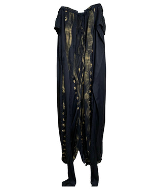 YSL 2010s  Black  Strapless Gown with Golden Accents FRONT B 2of 6