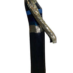  Pierre Cardin 60s Striped Sequin Sheath Gown SIDE 2 of 5