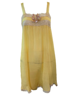 20s Yellow Silk Teddy FRONT 1 of 5