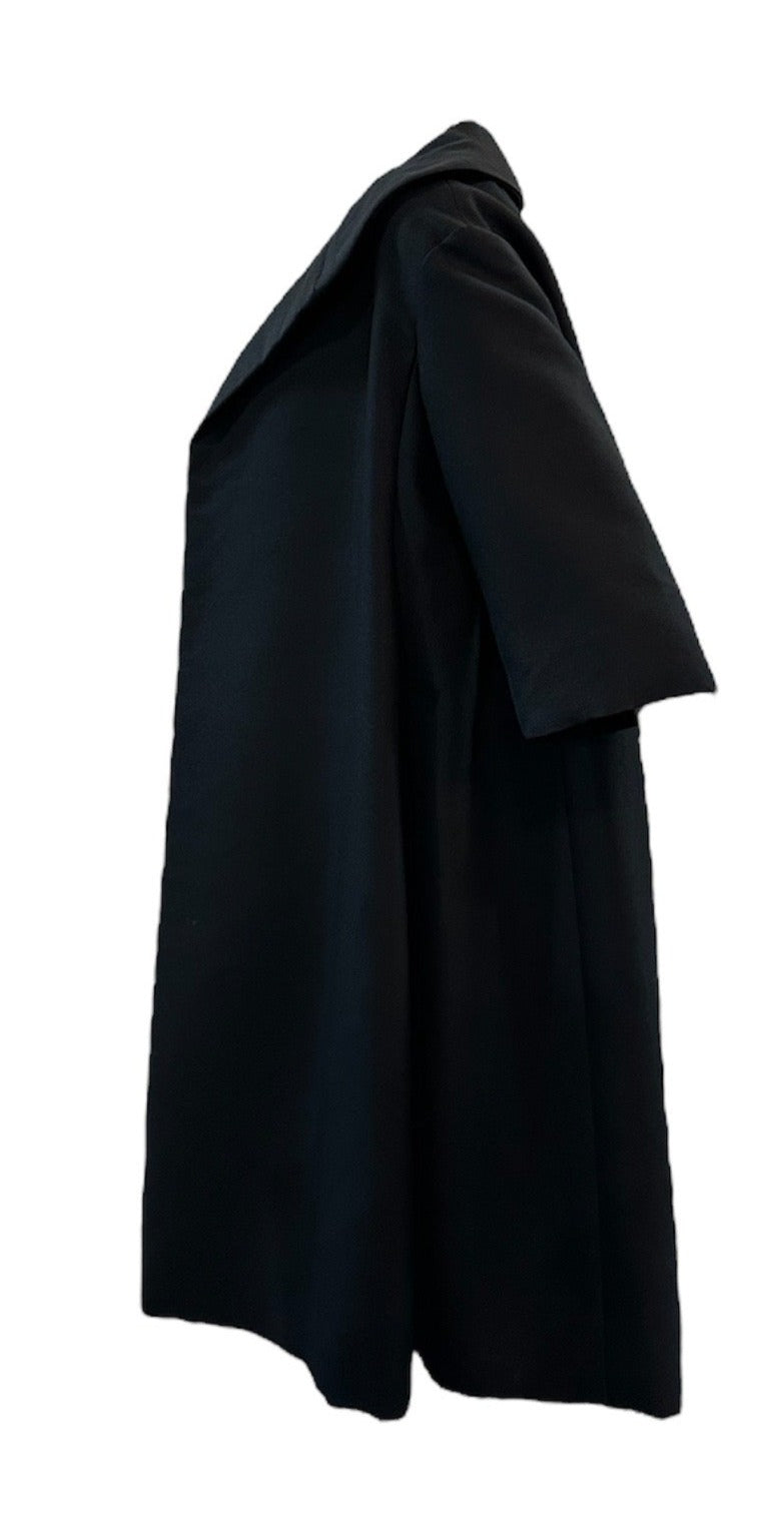 50s Christian Dior New York Original Black Open Front Coat, side