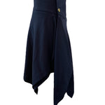 Vivienne Westwood 90s Blue Asymmetrical Wool Skirt SIDE 2 of 5