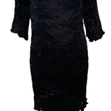 Patricia Lester 80 Black  Fortuny Style Pleated Two Piece Evening Ensemble  FRONT 1 of 7