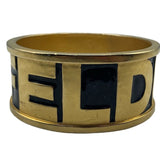 Karl Lagerfeld 90s Heavy Gold-Tone Enameled Cuff Bracelet THIRD SEGMENT 3 of 5