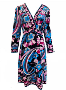 Pucci Swinging 70s Velvet  Print Dress FRONT 1 of 5