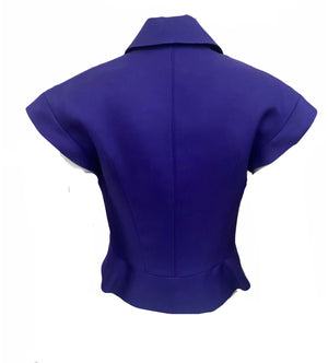 Celine Contemporary Blue Skirt Suit  Ensemble BACK OF JACKET 4 of 5