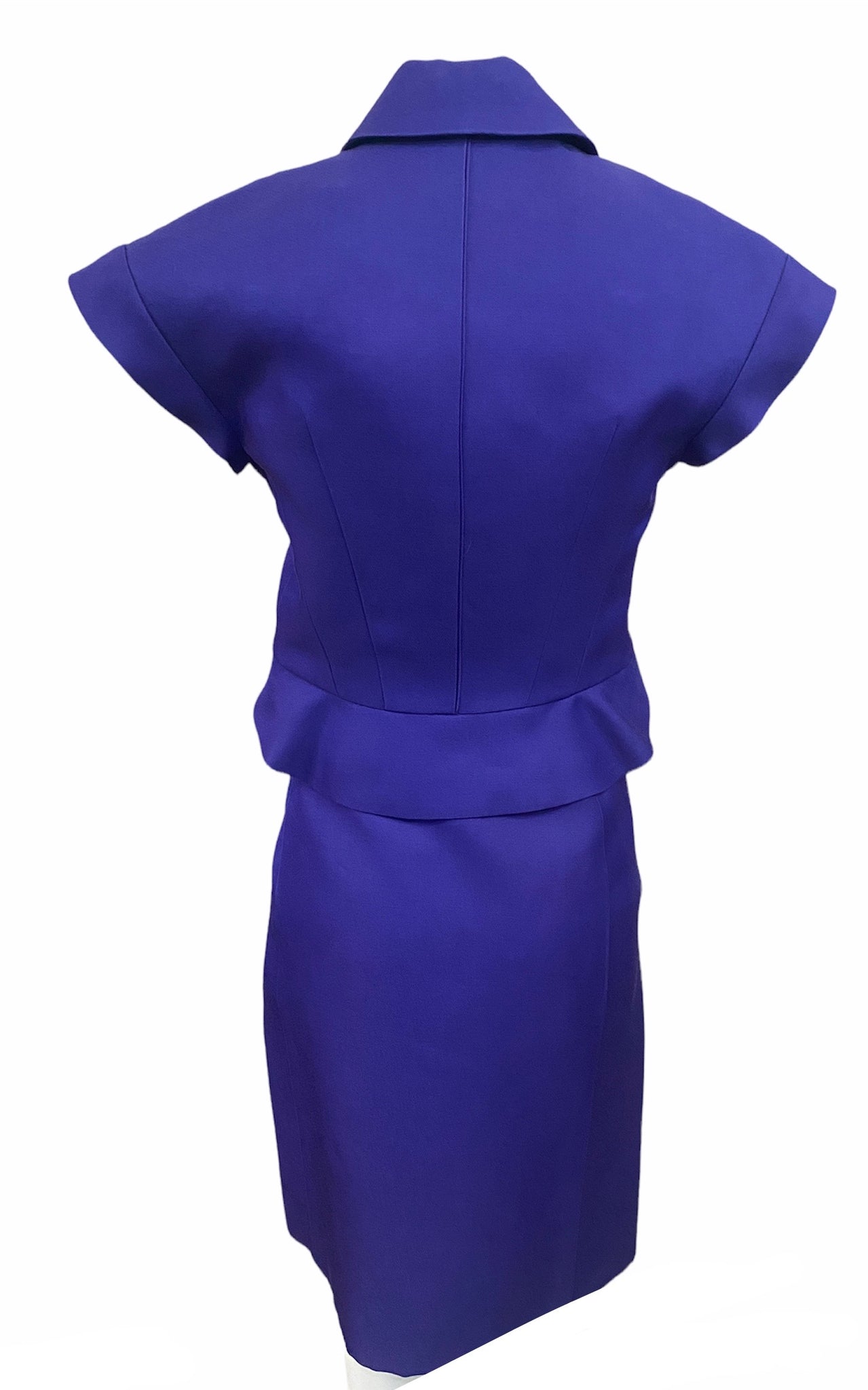 Celine Contemporary Blue Skirt Suit  Ensemble BACK 2 of 5