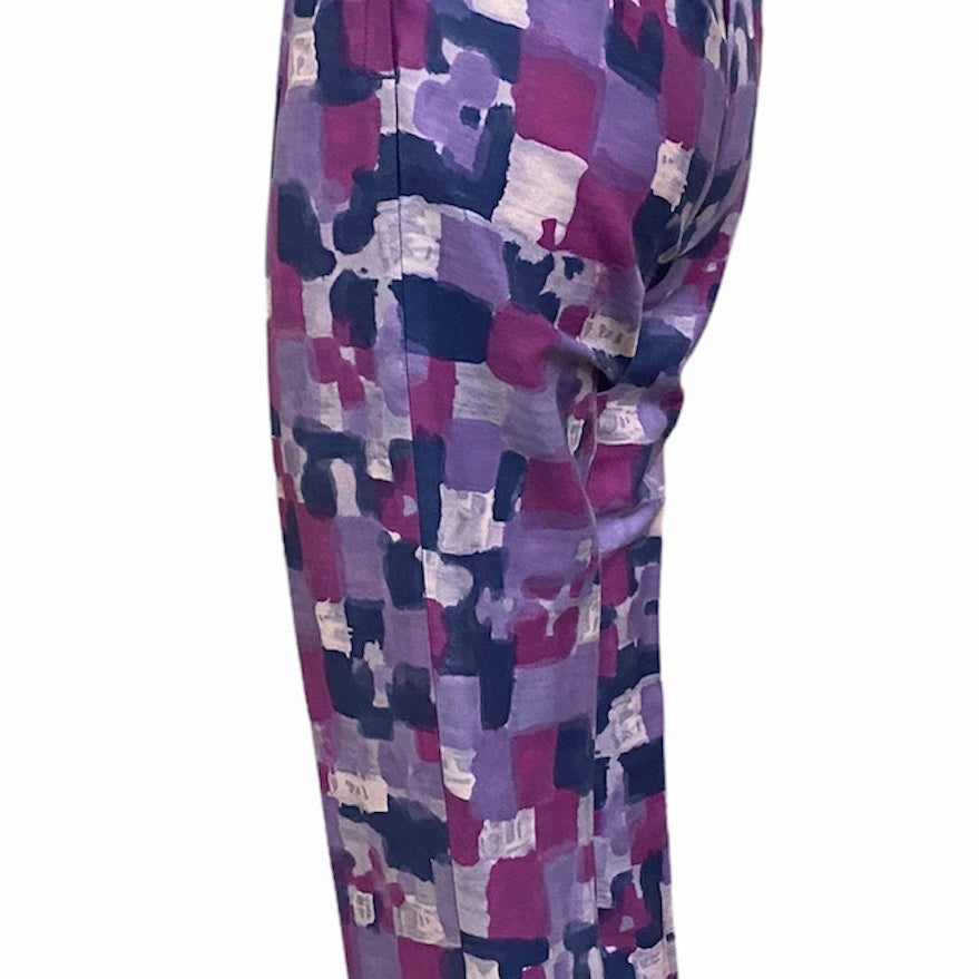   The Virtuoso Pant by White Stag 60s Purple Watercolor Print Apres Ski Pants SIDE 2 of 5