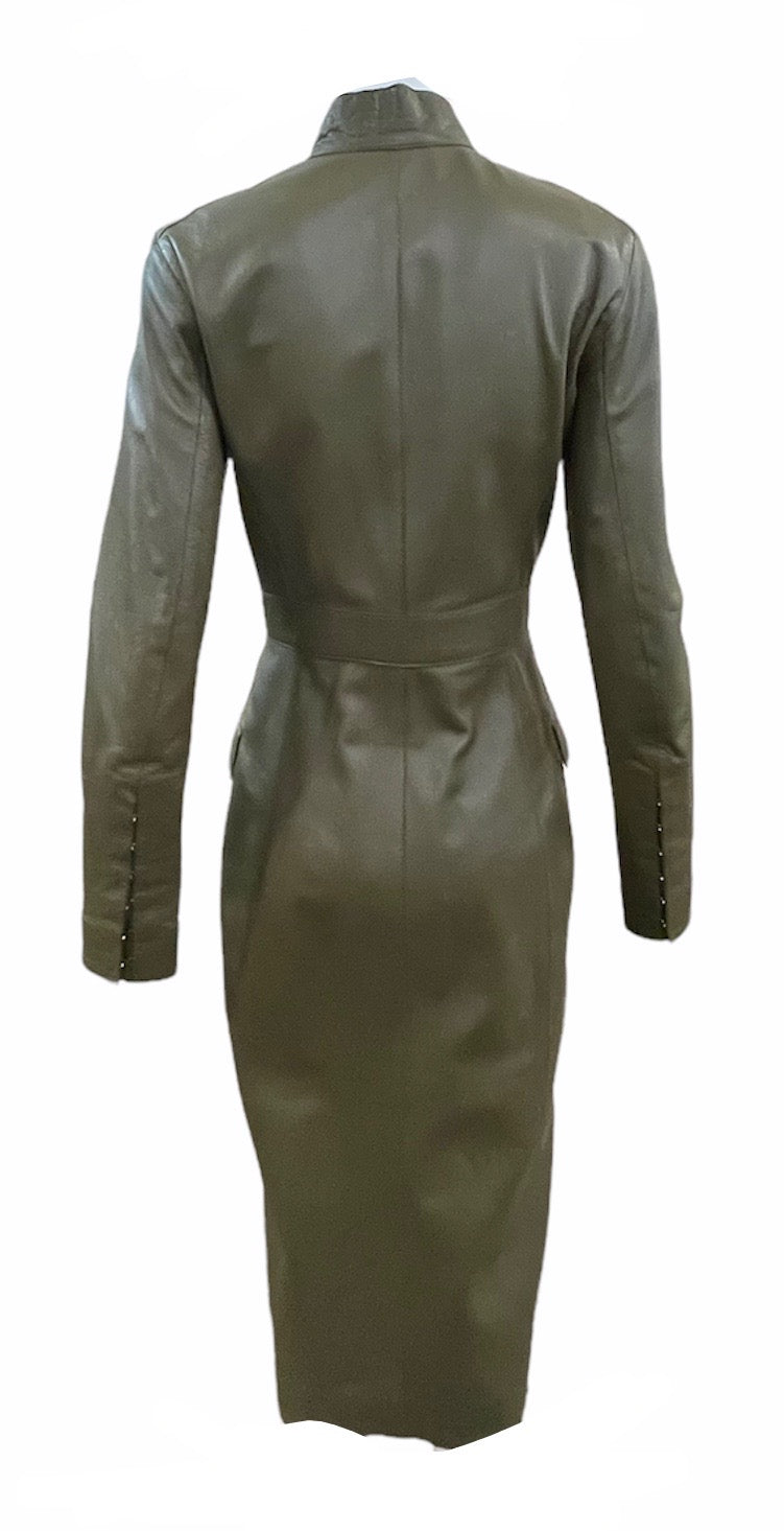 olive leather dress Hard to Believe Vegan Leather Mini Dress - Olive Green, Small | Hazel and Olive