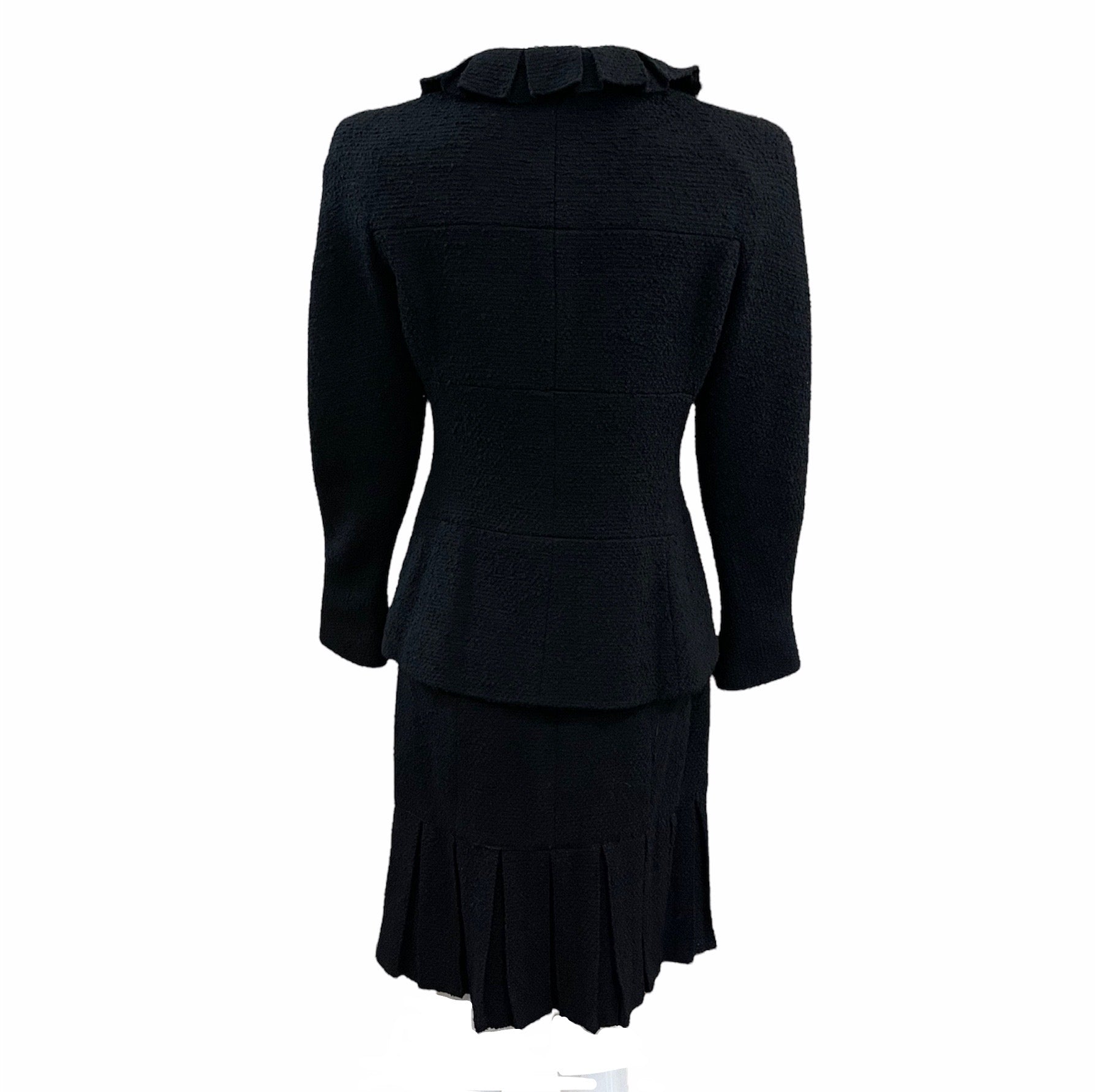 CHANEL Pre-Owned 1998 draped bouclé maxi skirt, Black