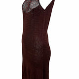 Moschino Y2K Brown Crochet Dress SIDE 2 of 5