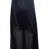  Lifetime Gianni Versace Inky Black Slinky Silk Gown Fit For a Goddess FRONT 1 of 4