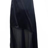  Lifetime Gianni Versace Black Satin Short Long Gown FRONT 1 of 4