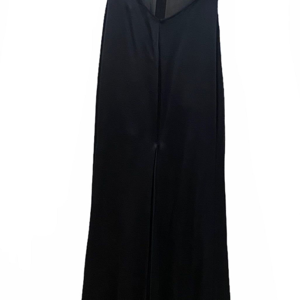  Lifetime Gianni Versace Black Satin Short Long Gown BACK 2 of 4