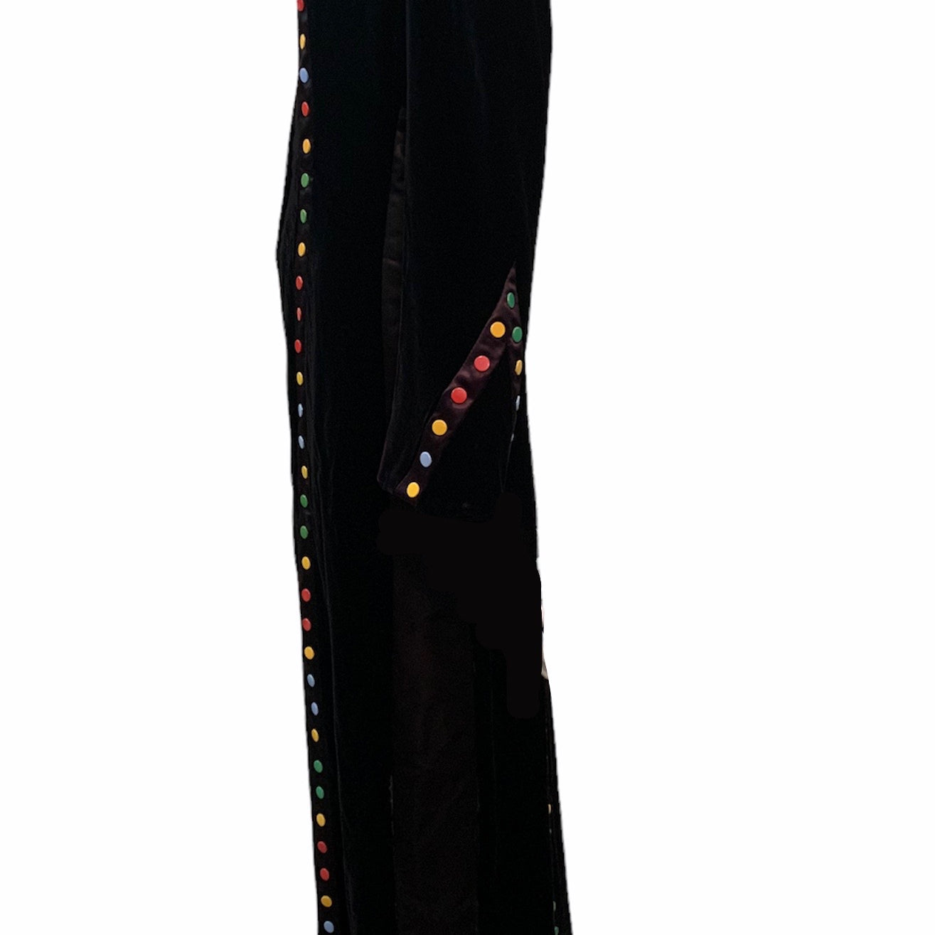 Sant Angelo 4U2 70s Black Velvet Maxi with Rainbow Studs SIDE 2 of 6