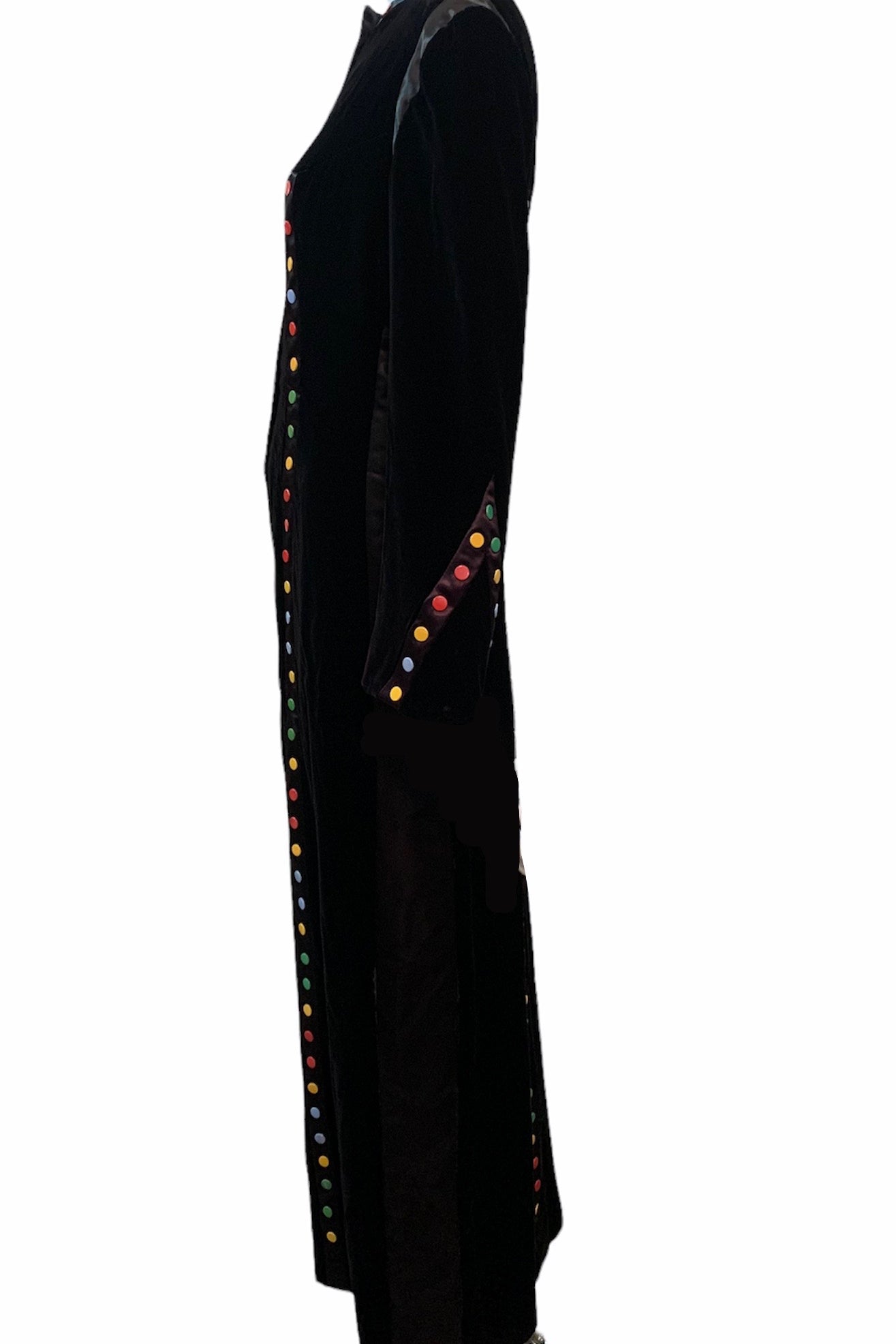 Sant Angelo 4U2 70s Black Velvet Maxi with Rainbow Studs SIDE 2 of 6