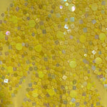  Lorena Sarbu Spectacular Yellow Sequin Red Carpet Gown DETAIL 4 of 5