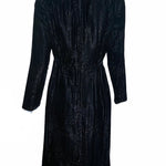 70s Dramatic  Black Striped Velvet Shot with Silver Back 3 of 6