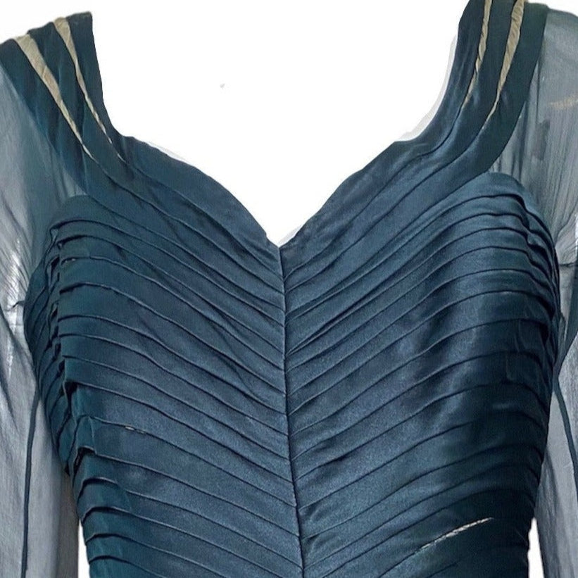 John Galliano for Christian Dior Haute Couture Gown In Sage Green Silk THE WAY WE WORE John Galliano for Christian Dior Haute Couture Gown In Sage Green Silk THE WAY WE WORE