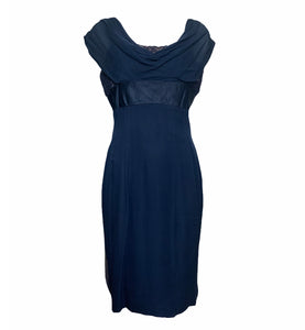 1960's Louis Feraud Maxi-Dress and Tunic Ensemble in Navy and