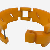 40s Butterscotch Bakelite Carved Hinged Bracelet