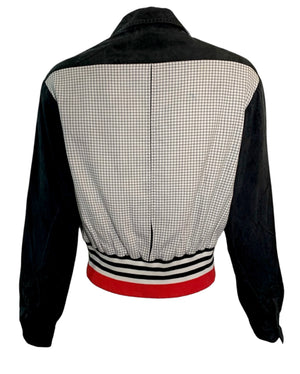  GUCCI Contemporary Bomber Style Jacket with Patches BACK 3 of 6