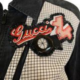  GUCCI Contemporary Bomber Style Jacket with Patches DETAIL 4 of 6